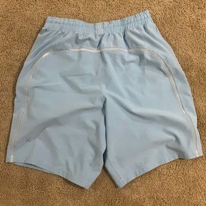 Baby blue lululemon shorts